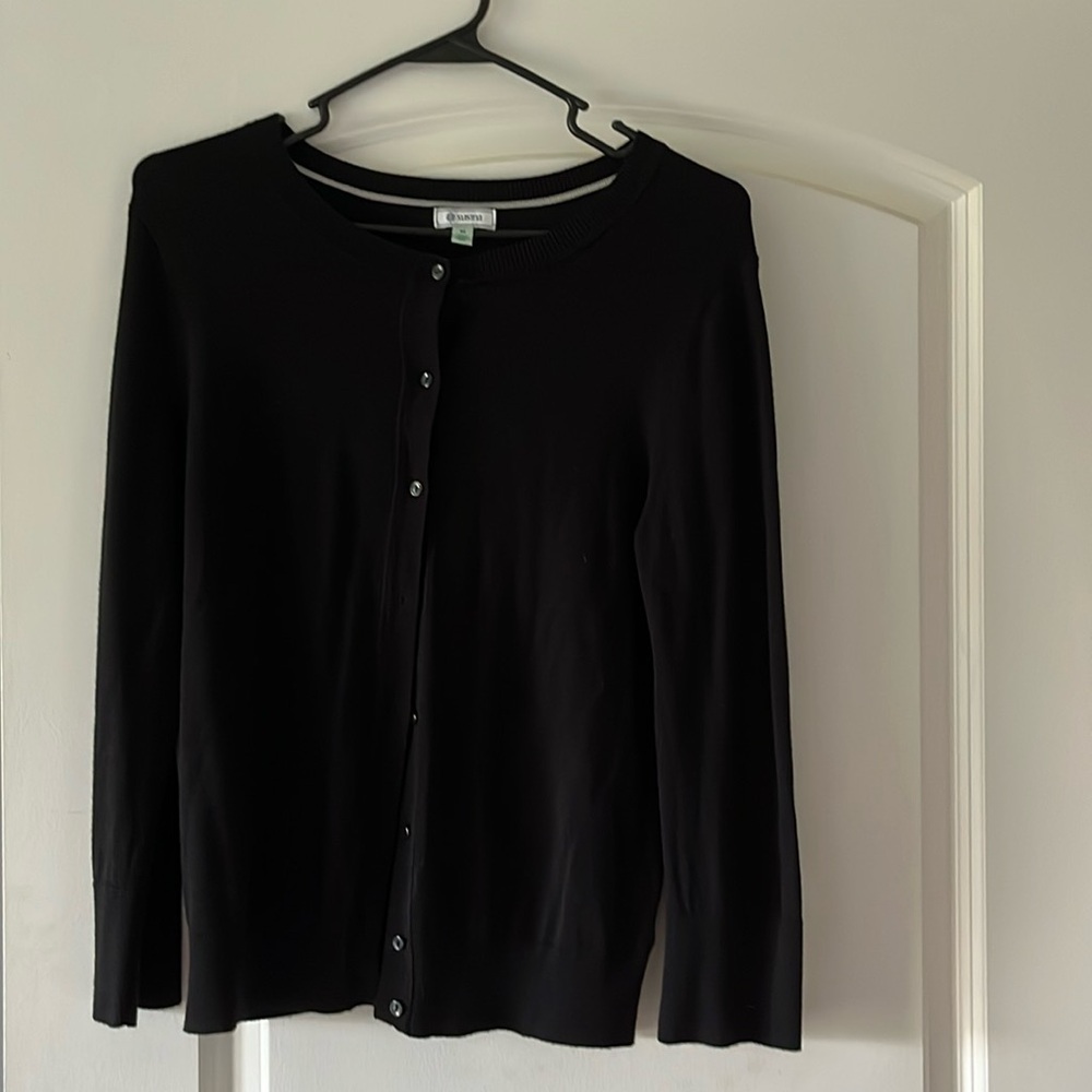 Black button down sweater